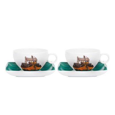 Set 2 Tea Cups & Saucers