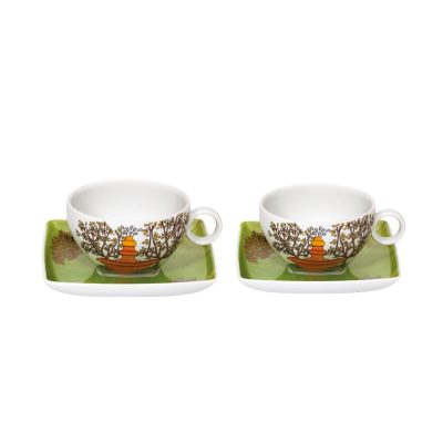 Set 2 Tea Cups & Saucers