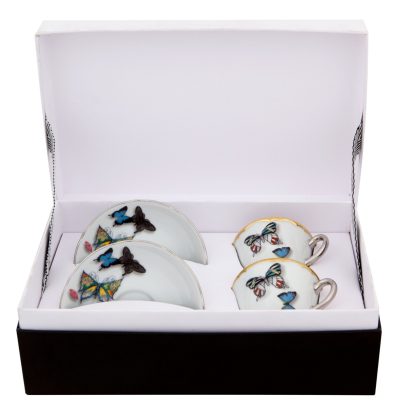 Set 2 Coffee Cups & Saucers