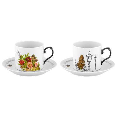 Set 2 Tea Cup & Saucers