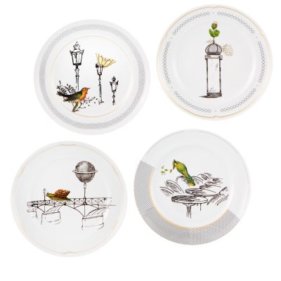 Set 4 Dessert Plates