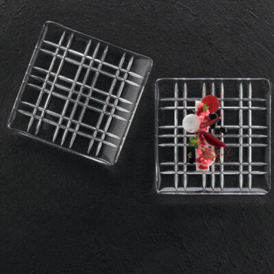 Nachtmann | Square - Square Platter (14 cm) | Crystal | Clear | Set of 2