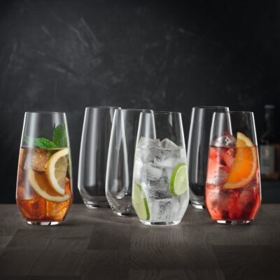 Spiegelau | Authentis Casual - Summer Drink Tumblers | 550 ml | Crystal | Clear | Set of 6