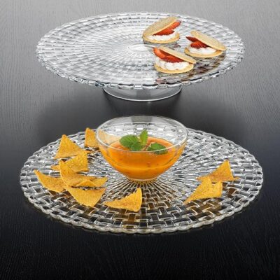 Nachtmann | Bossa Nova | Cake Plate/Chip and Dip Plate | 32 cm | Crystal | 1 pc