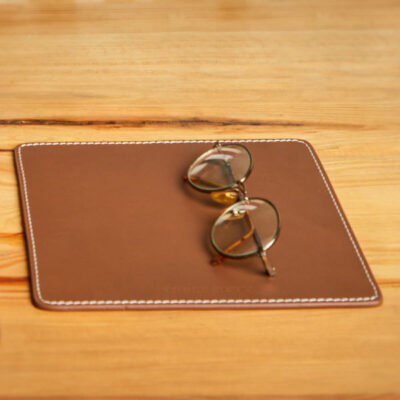 Three Sixty Degree | Square Mouse Pad | Recycled Leather | Cognac | 1 pc