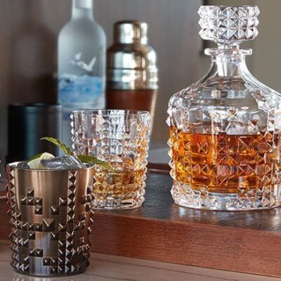 Nachtmann | Punk |  Decanter Set - Decanter & Whisky Tumblers | 750 ml & 330 ml | Crystal | Set Of 3