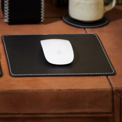 Three Sixty Degree | Square Mouse Pad | Recycled Leather | Black | 1 pc