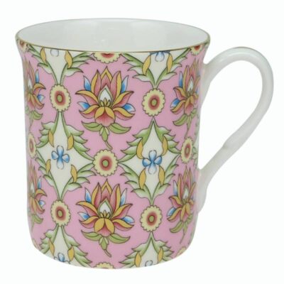 Stechcol | Persia - Tea/Coffee Cup | 320 ml | Fine Bone China | Pink | Set of 4