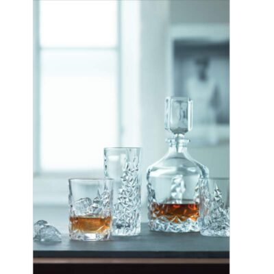 Nachtmann | Sculpture | Decanter Set - Decanter & Whisky Tumblers | 750 ml & 340 ml | Crystal | Set of 3