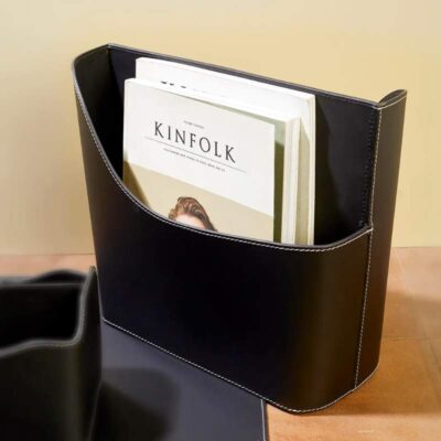 Three Sixty Degree | Magazine Holder | Recycled Leather | Black | 1 pc