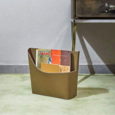 Three Sixty Degree | Magazine Holder | Recycled Leather | Taupe | 1 pc