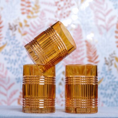 Nachtmann | Check | Whisky Tumblers | 409 ml | Crystal | Amber | Set of 6