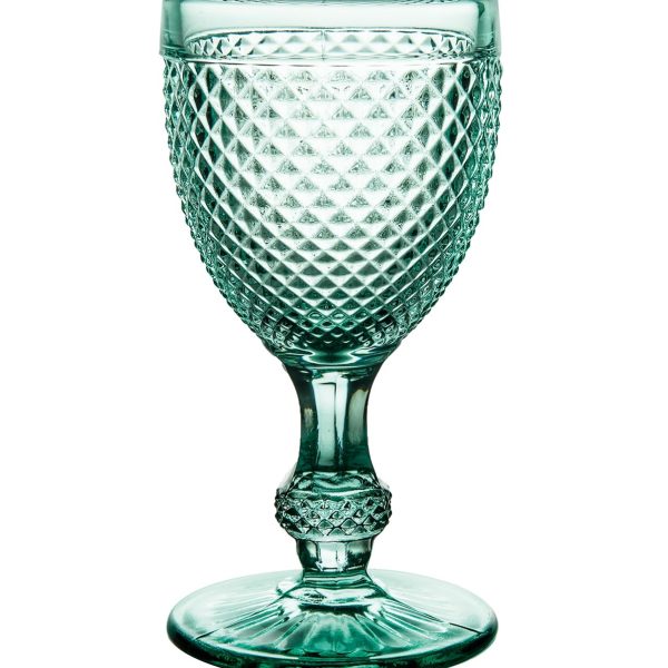 Set with 4 Red Wine Goblets Mint Green