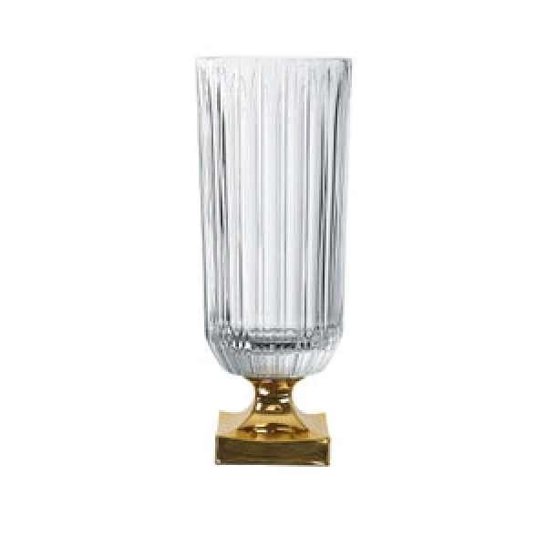 Nachtmann | Minerva Vase Gold Footed | 40 cm | Crystal | Single Piece
