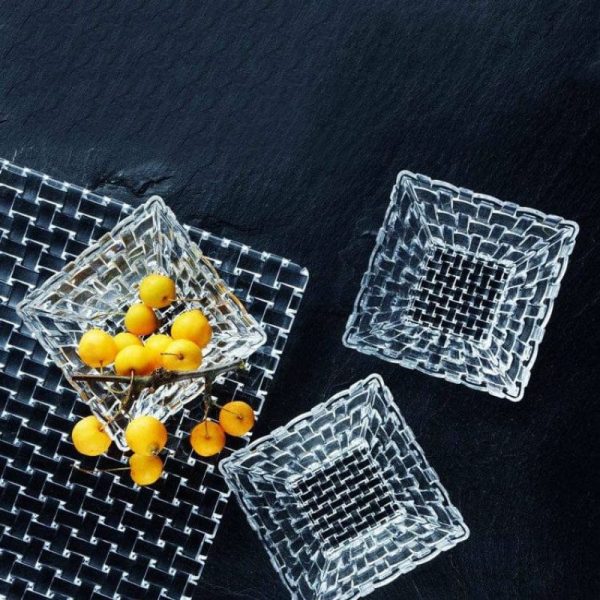 Nachtmann | Bossa Nova | Dip Bowl Square | Crystal | Clear |  Set of 4