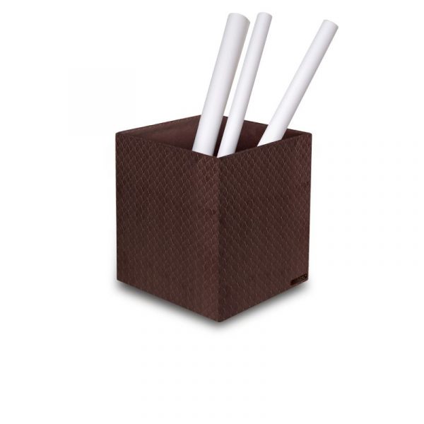Three Sixty Degree | Taper Waste Bin | Vegan Leather | Brown | 1 pc