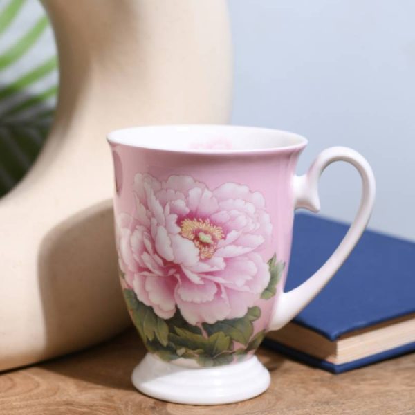 Stechcol | Peony - Tea/Coffee Cup | Bone China | 300 ml | Pink | 1 pc