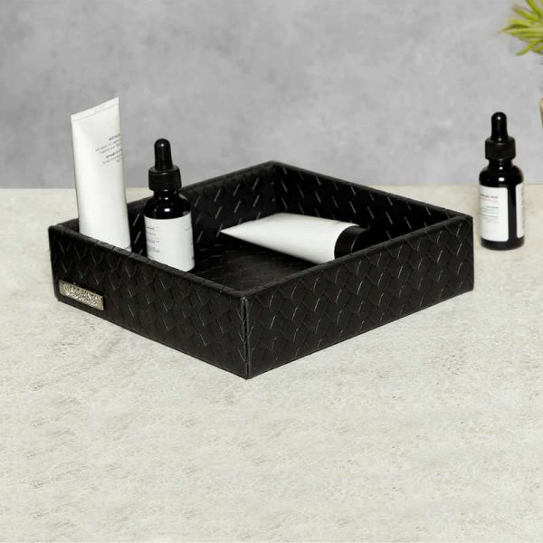 Three Sixty Degree | Entwine - Valet Tray | Vegan Leather | Black | 1 pc