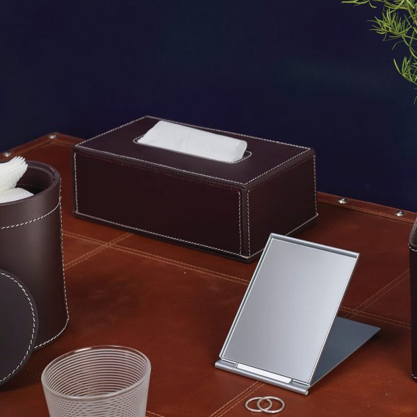 Three Sixty Degree | Rectangular Tissue Box | Recycled Leather |